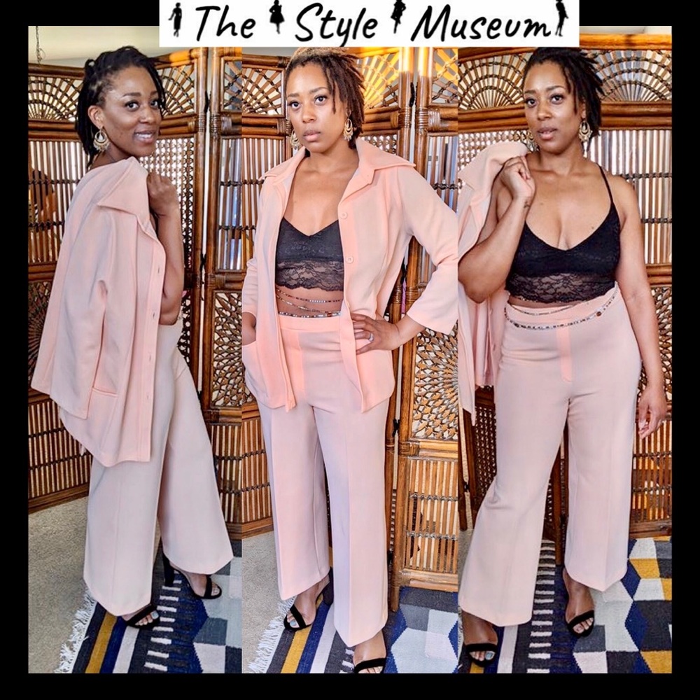 Vintage 2 Piece Peach Pant Set